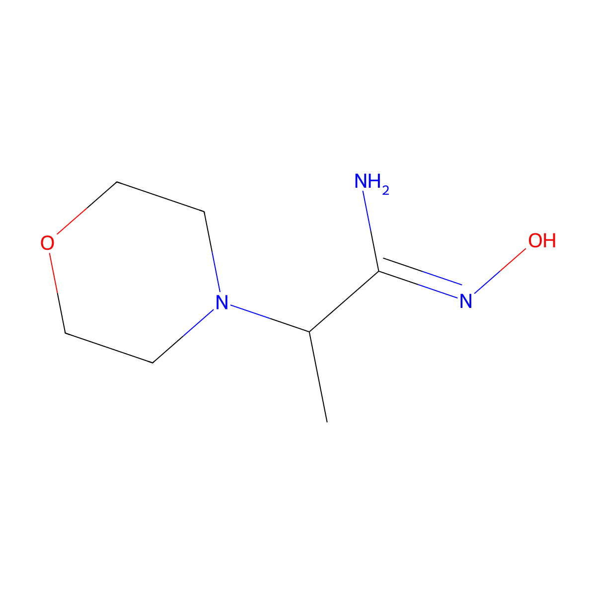 (1Z)-N'-Hydroxy-2-(4-morpholinyl)propanimidamide molecular structure, CAS 720706-09-2