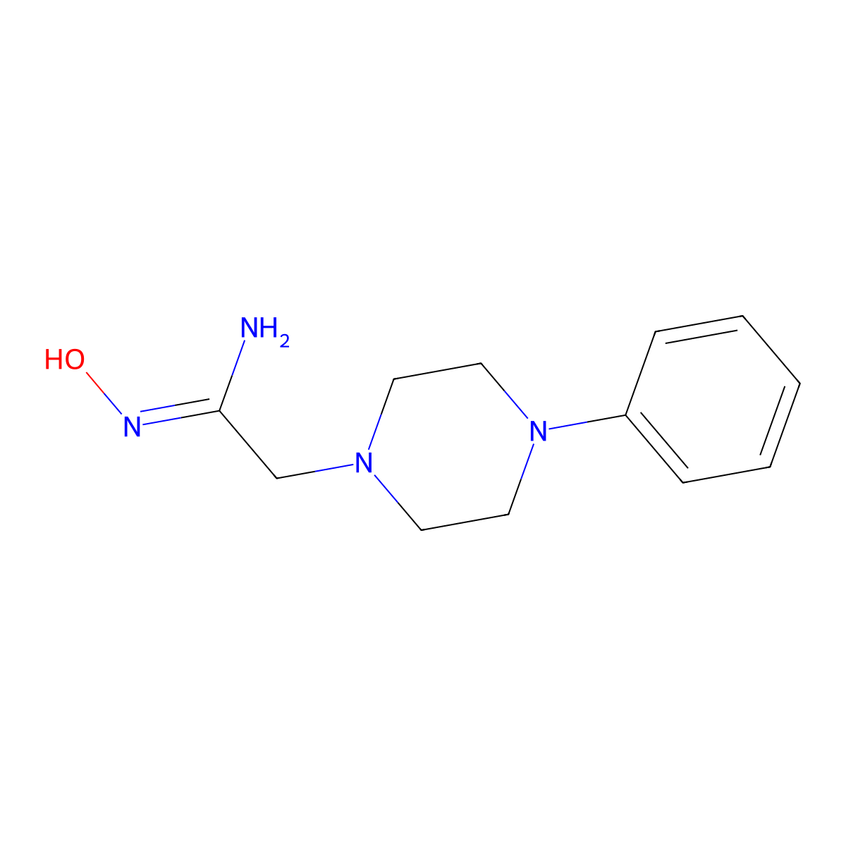 N'-hydroxy-2-(4-phenylpiperazin-1-yl)ethanimidamide molecular structure, CAS 720706-16-1