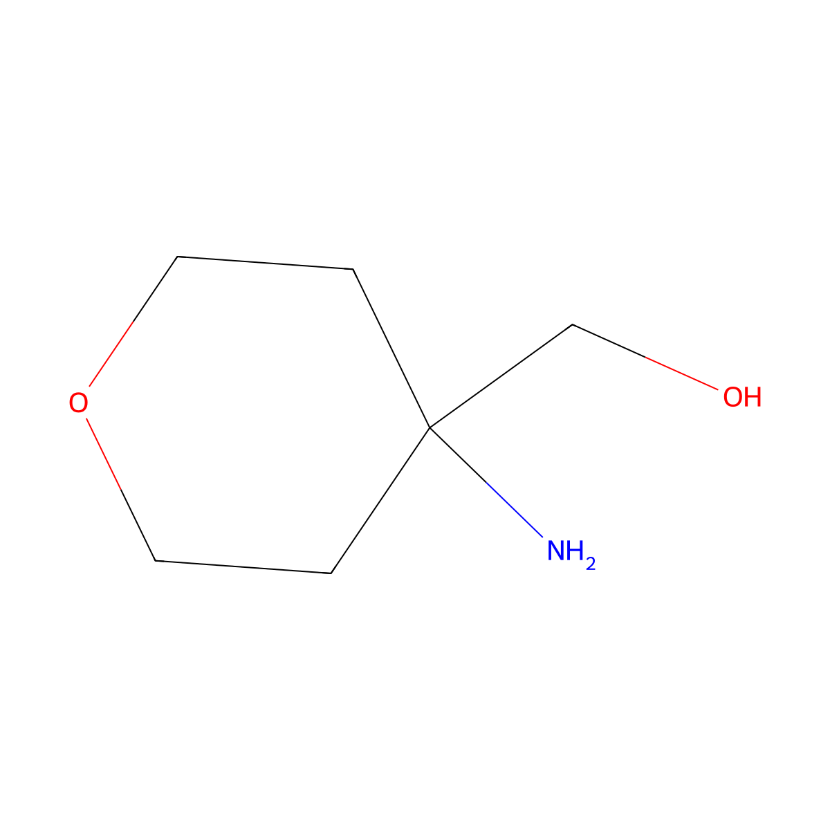 (4-Aminooxan-4-yl)methanol molecular structure, CAS 720706-20-7