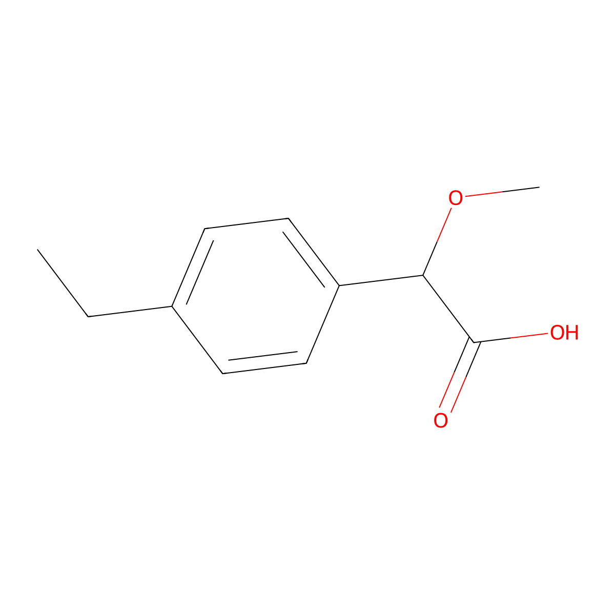 2-(4-Ethylphenyl)-2-methoxyacetic acid molecular structure, CAS 720707-26-6