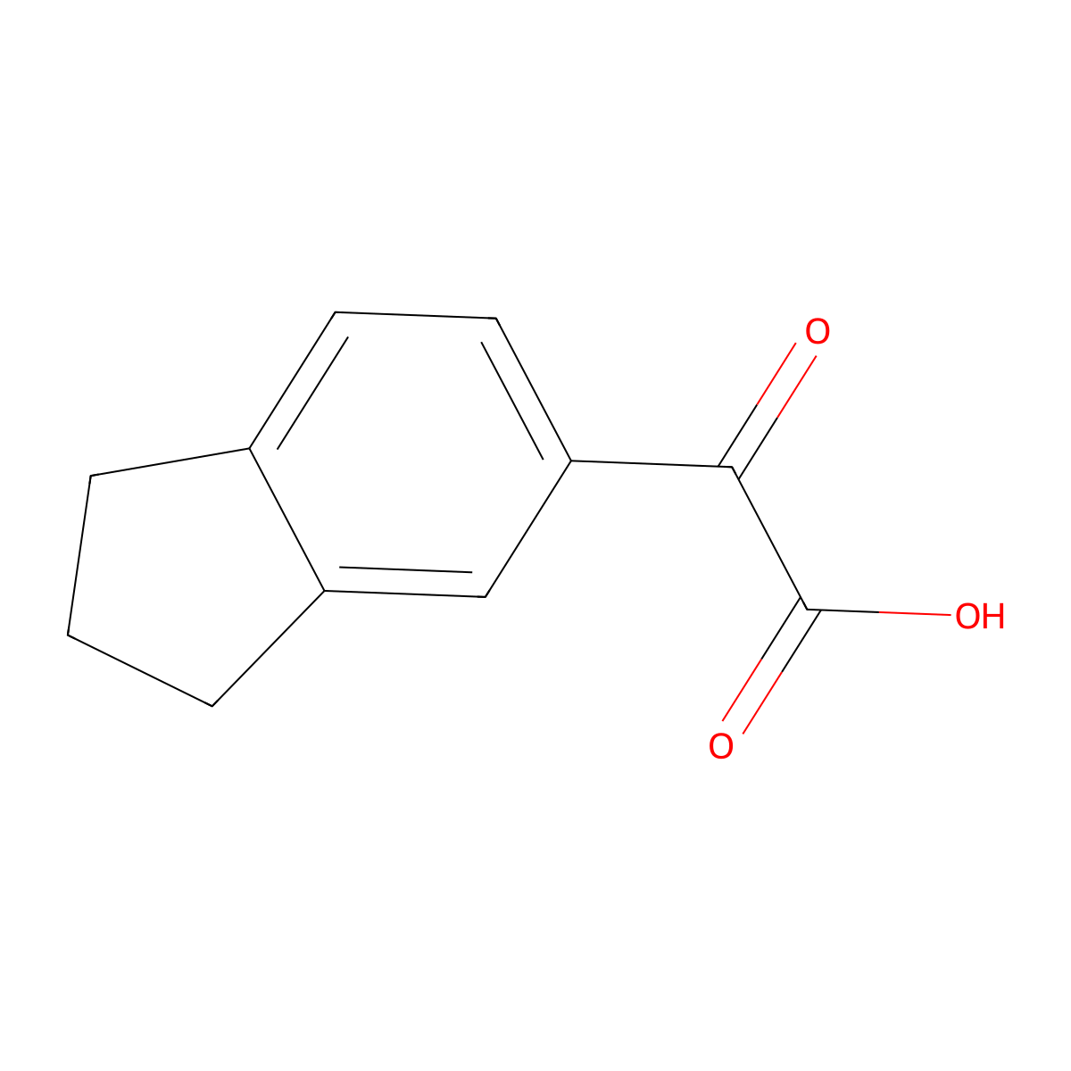 2-(2,3-dihydro-1H-inden-5-yl)-2-oxoacetic acid molecular structure, CAS 720707-40-4