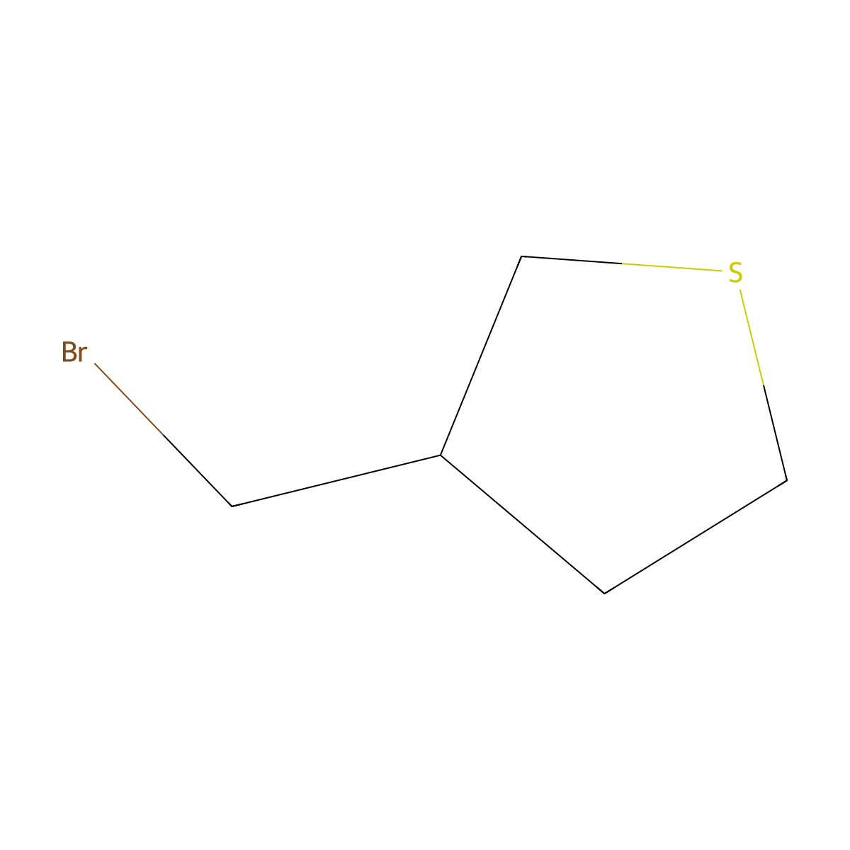 3-(Bromomethyl)thiolane molecular structure, CAS 720719-21-1