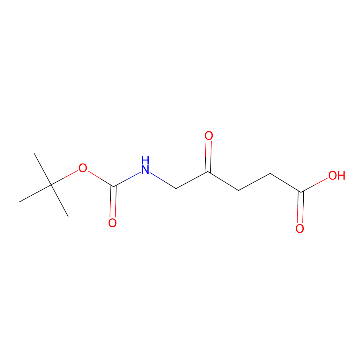 5-((tert-Butoxycarbonyl)amino)-4-oxopentanoic acid molecular structure, CAS 72072-06-1