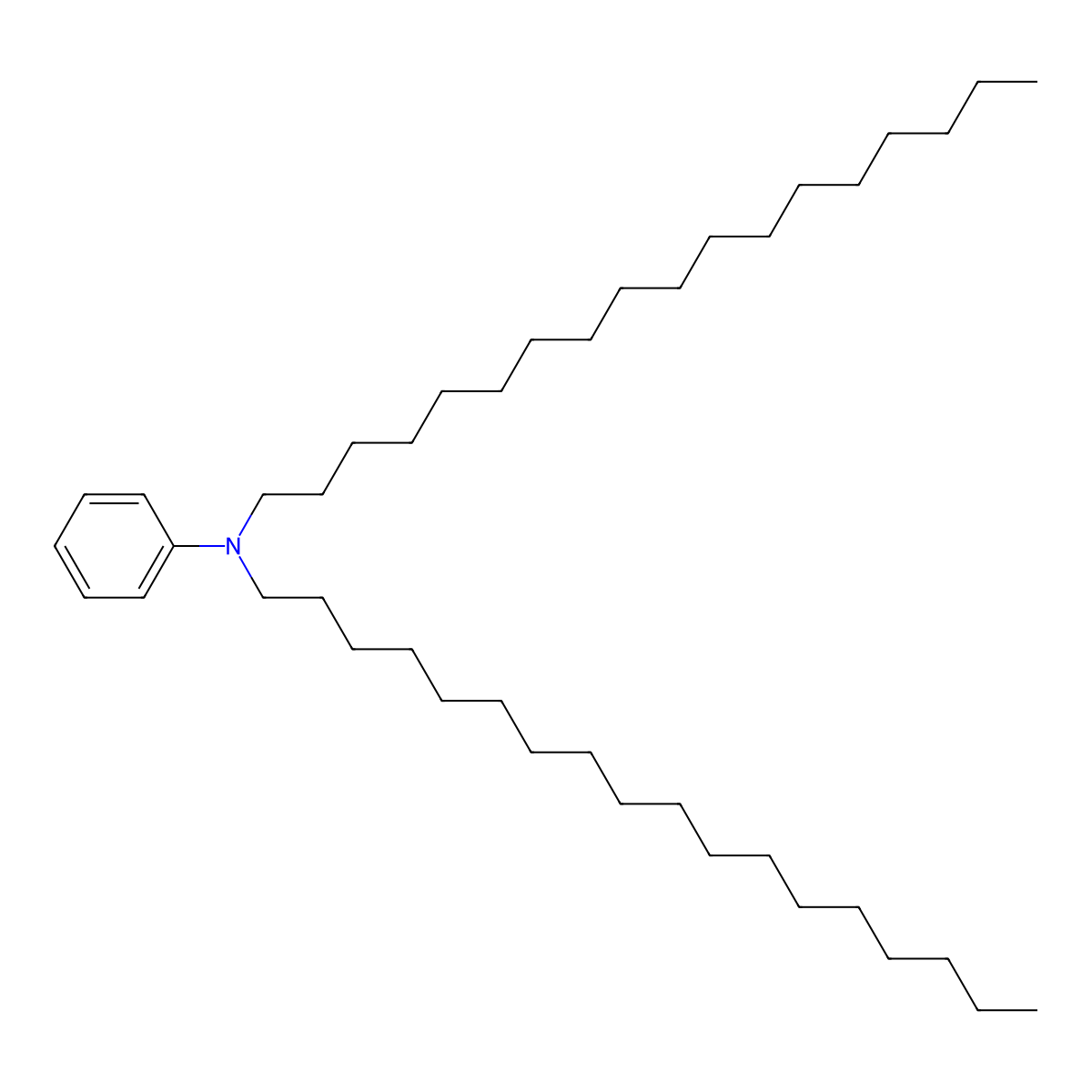 N,N-Dioctadecylaniline molecular structure, CAS 72072-19-6