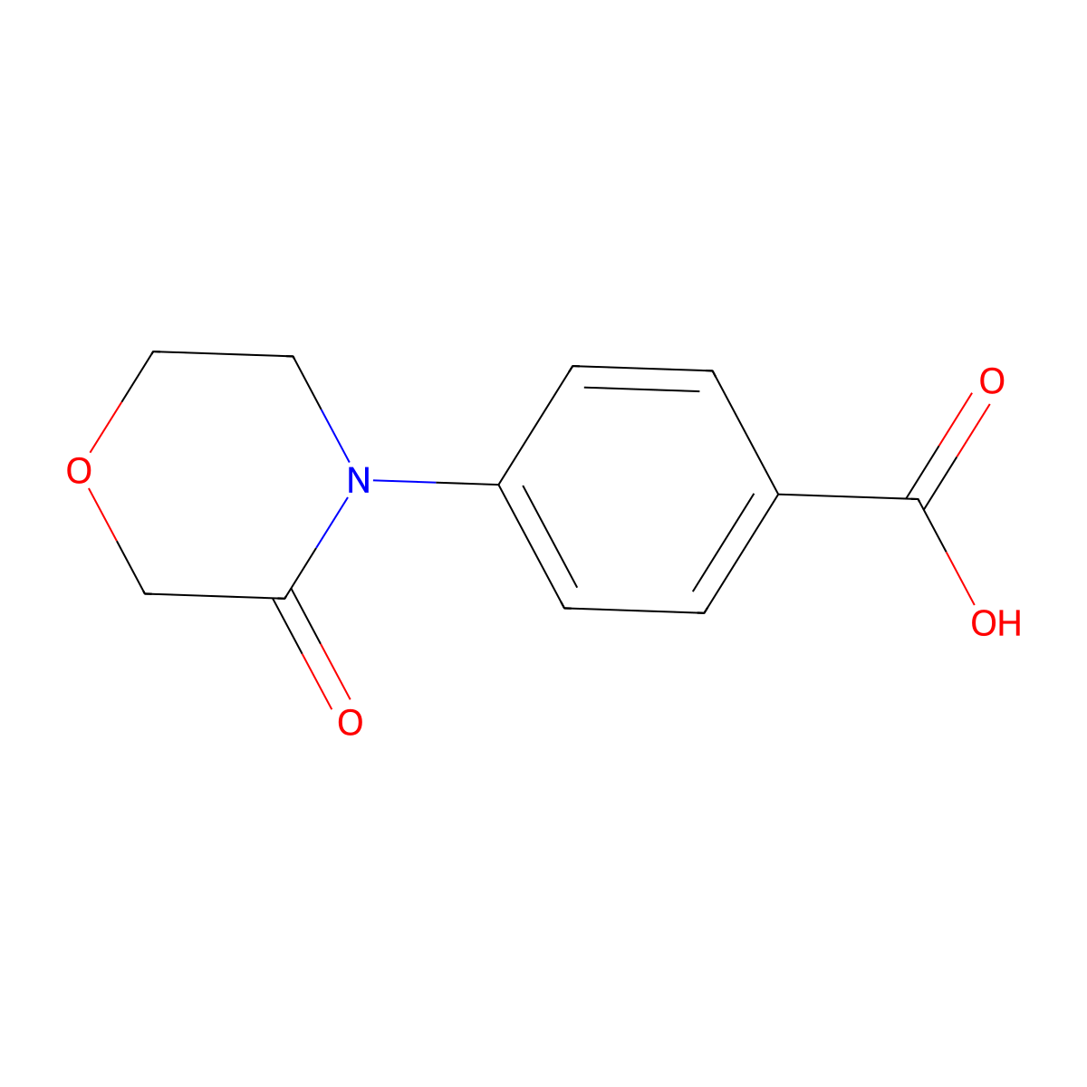4-(3-Oxomorpholino)benzoic acid molecular structure, CAS 720720-60-5