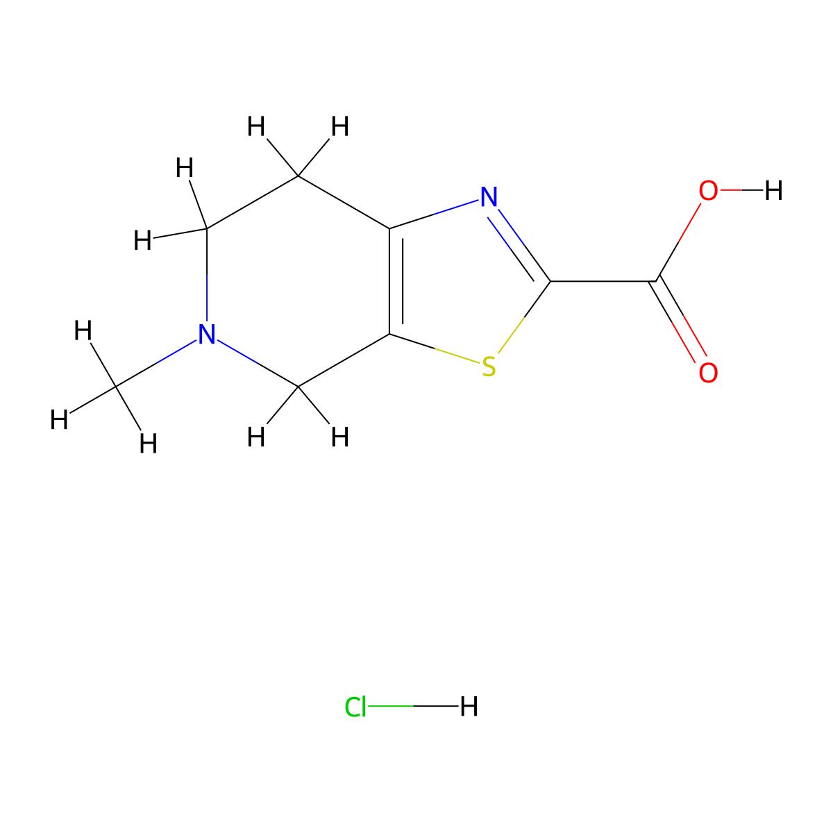 5-Methyl-4,5,6,7-tetrahydro[1,3]thiazolo[5,4-c]pyridine-2-carboxylic acid hydrochloride molecular structure, CAS 720720-96-7