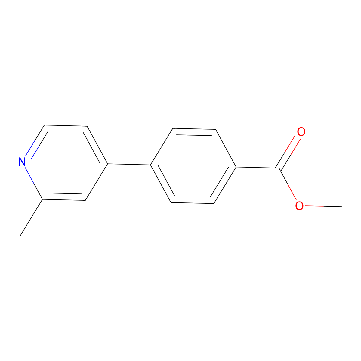 Methyl 4-(2-methylpyridin-4-yl)benzoate molecular structure, CAS 720721-36-8