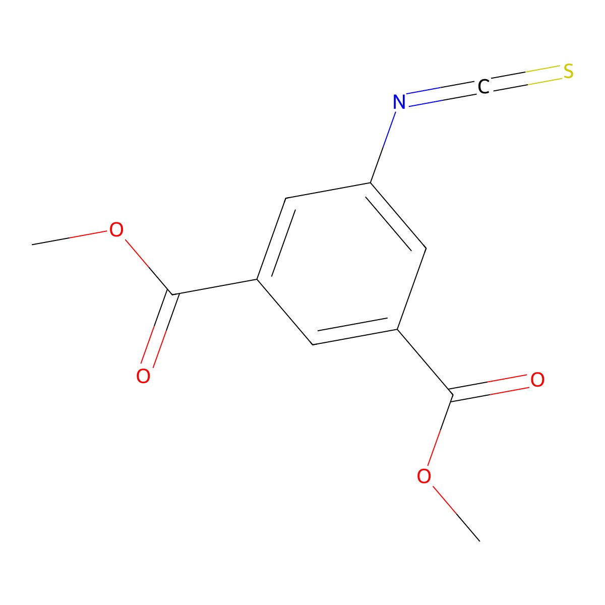 1,3-Benzenedicarboxylic acid, 5-isothiocyanato-, 1,3-dimethyl ester molecular structure, CAS 72076-50-7