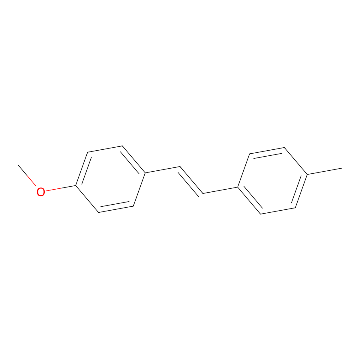 Benzene, 1-methoxy-4-[2-(4-methylphenyl)ethenyl]- molecular structure, CAS 72078-54-7