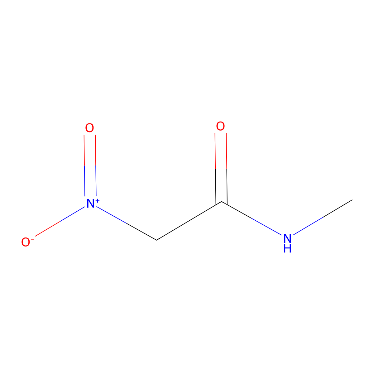 N-Methylnitroacetamide molecular structure, CAS 72078-82-1