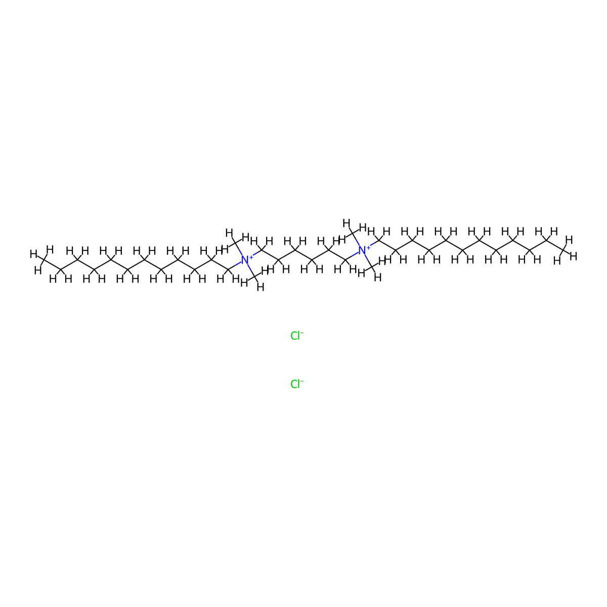 N~1~,N~6~-Didodecyl-N~1~,N~1~,N~6~,N~6~-tetramethylhexane-1,6-bis(aminium) dichloride molecular structure, CAS 7208-89-1