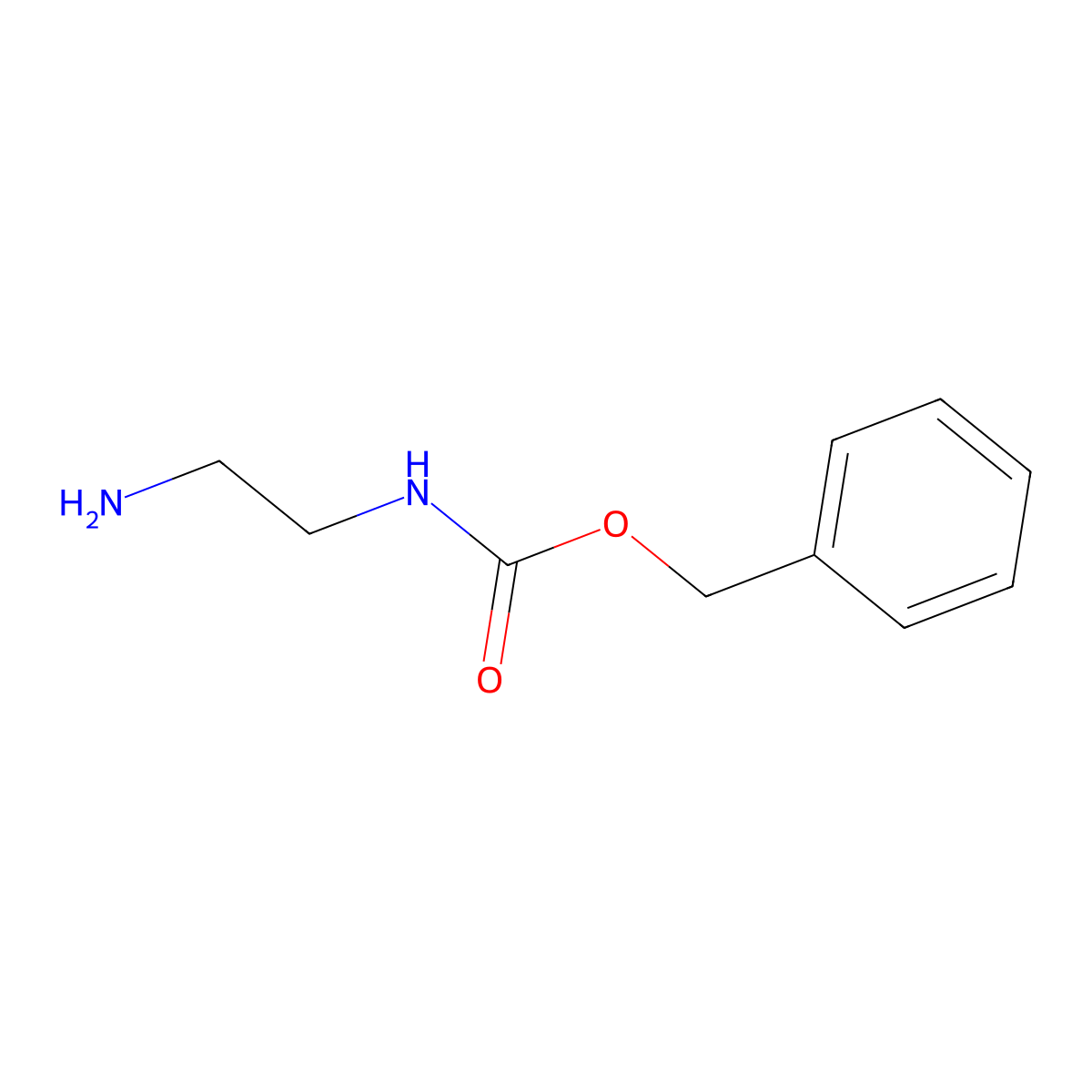 Benzyl N-(2-aminoethyl)carbamate molecular structure, CAS 72080-83-2