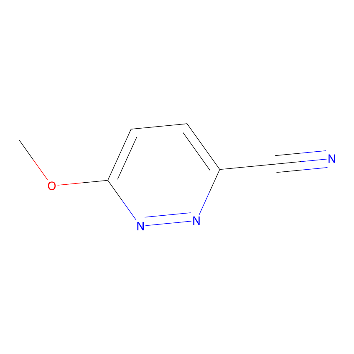 6-Methoxypyridazine-3-carbonitrile molecular structure, CAS 72082-10-1
