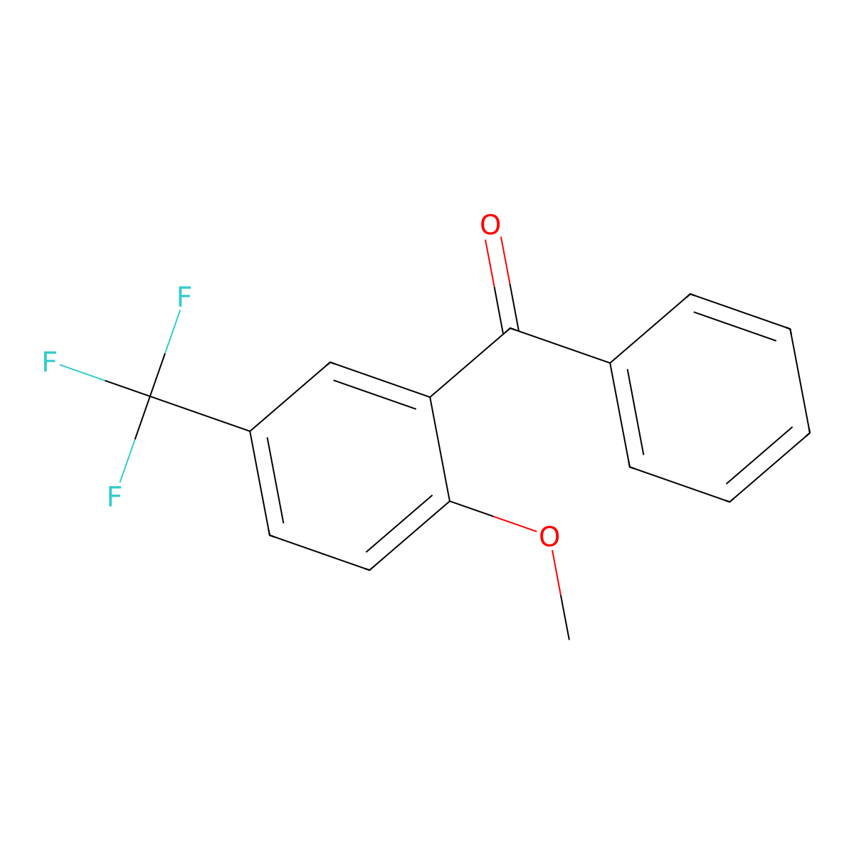 Methanone, [2-methoxy-5-(trifluoromethyl)phenyl]phenyl- molecular structure, CAS 72083-15-9