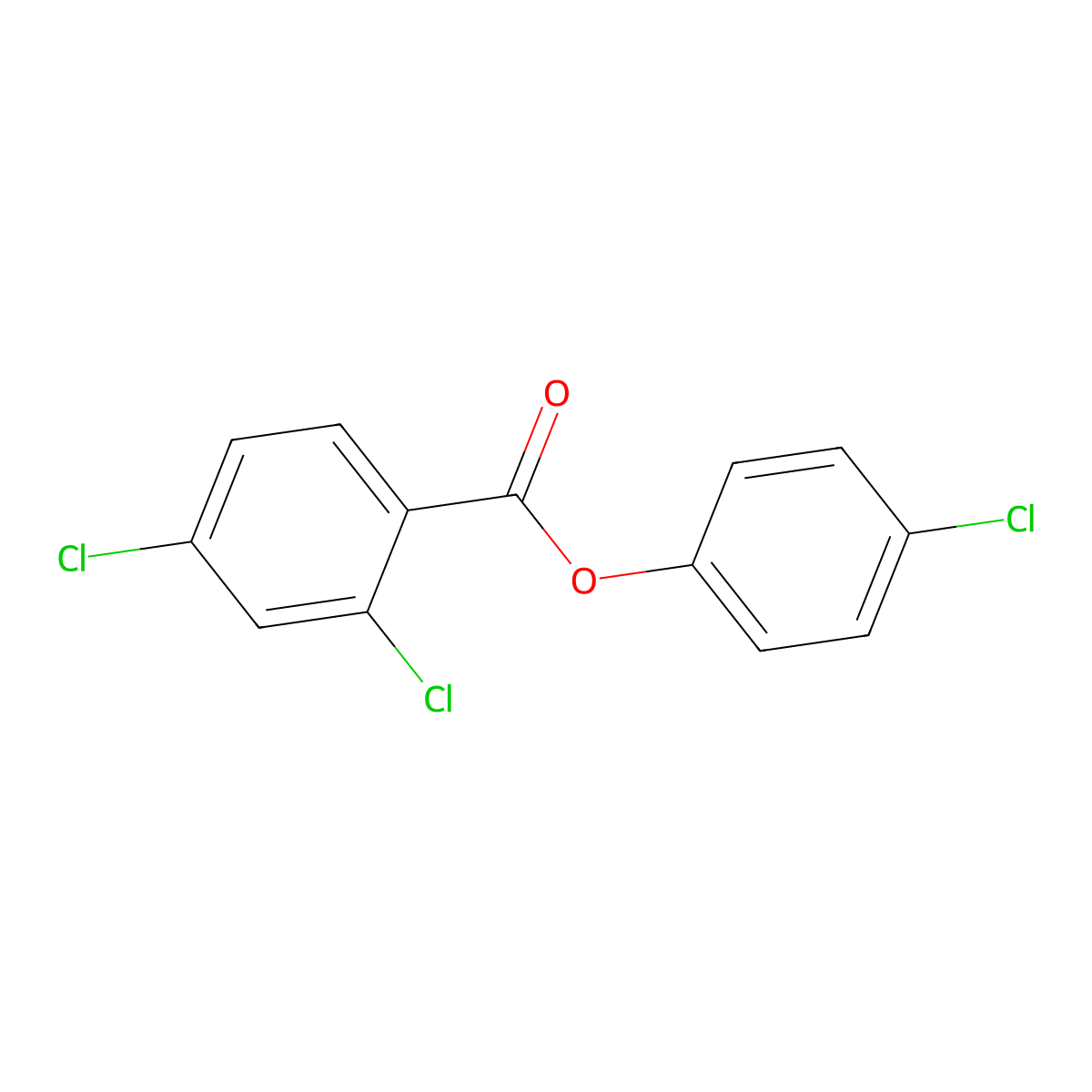 4-Chlorophenyl 2,4-dichlorobenzoate molecular structure, CAS 72083-17-1