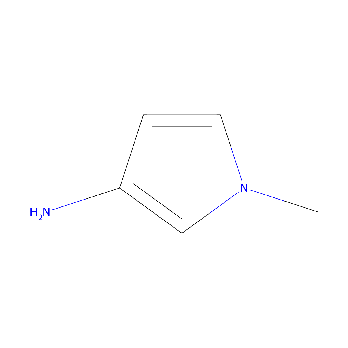 1-Methyl-1H-pyrrol-3-amine molecular structure, CAS 72083-63-7