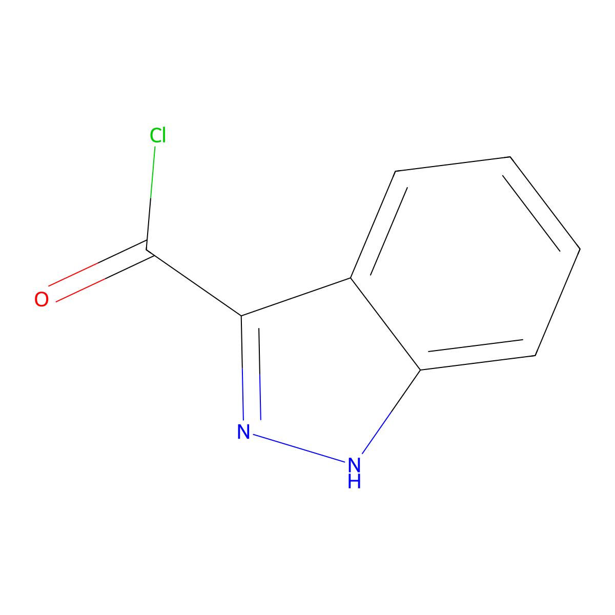 1H-Indazole-3-carbonyl chloride molecular structure, CAS 72083-74-0