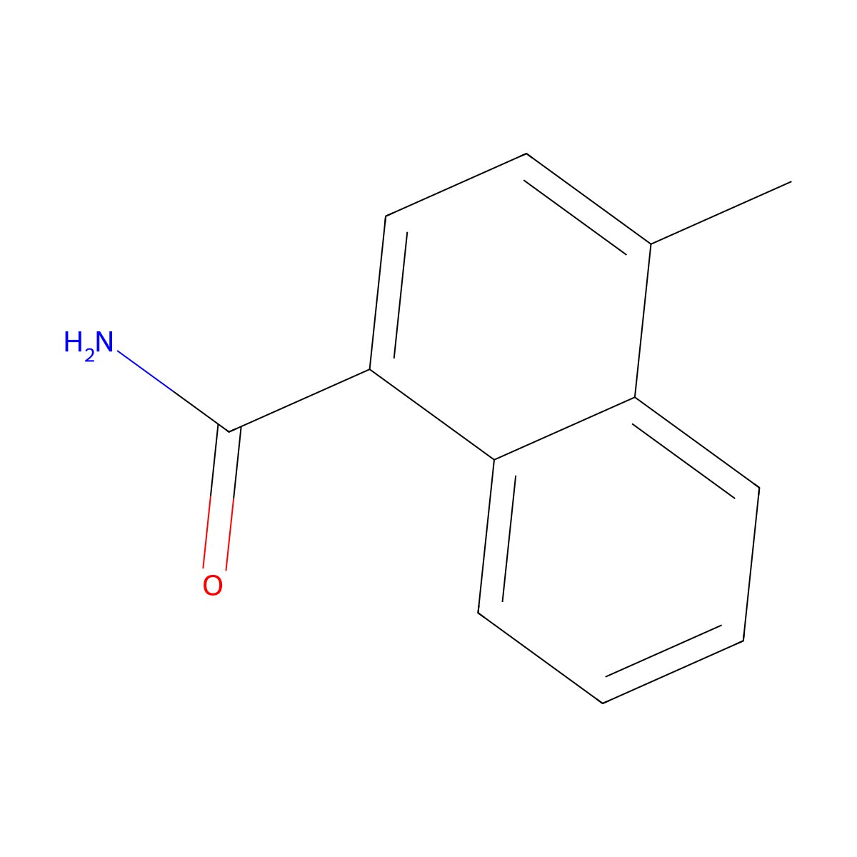 4-Methylnaphthalene-1-carboxamide molecular structure, CAS 72084-14-1