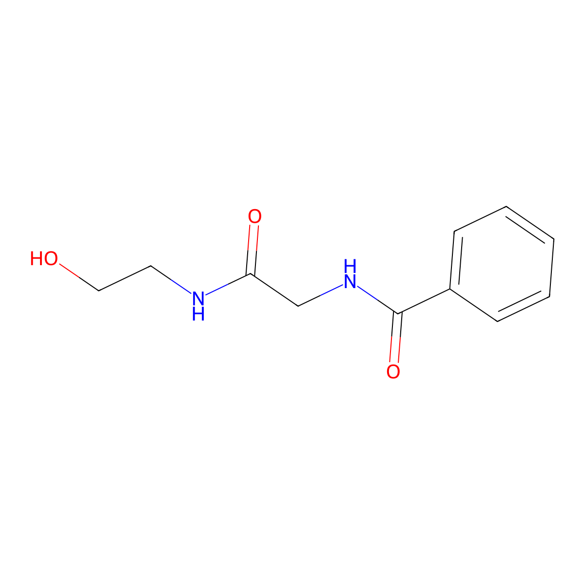 N-(2-((2-Hydroxyethyl)amino)-2-oxoethyl)benzamide molecular structure, CAS 72085-01-9