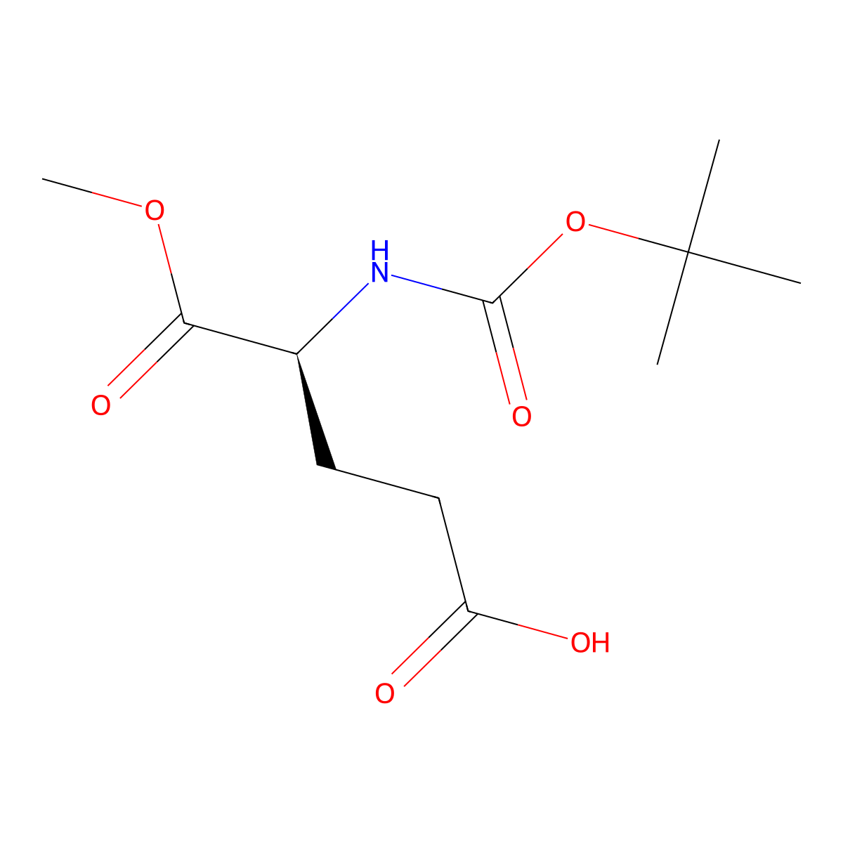 (4S)-4-(((tert-butoxy)carbonyl)amino)-5-methoxy-5-oxopentanoic acid molecular structure, CAS 72086-72-7