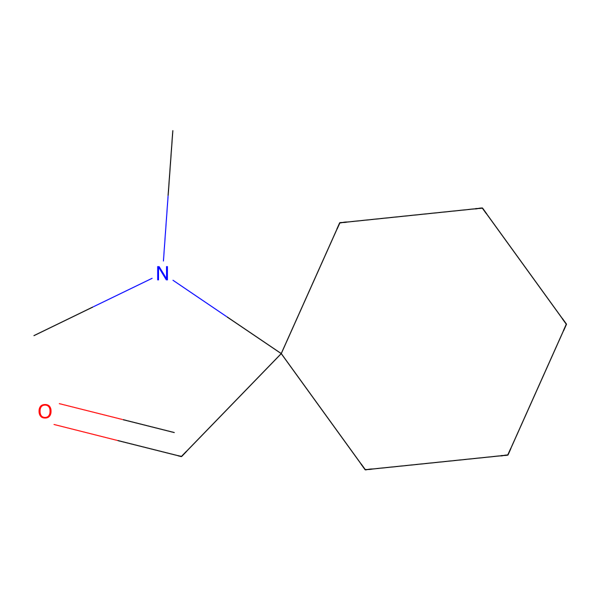1-(Dimethylamino)cyclohexane-1-carbaldehyde molecular structure, CAS 72087-78-6