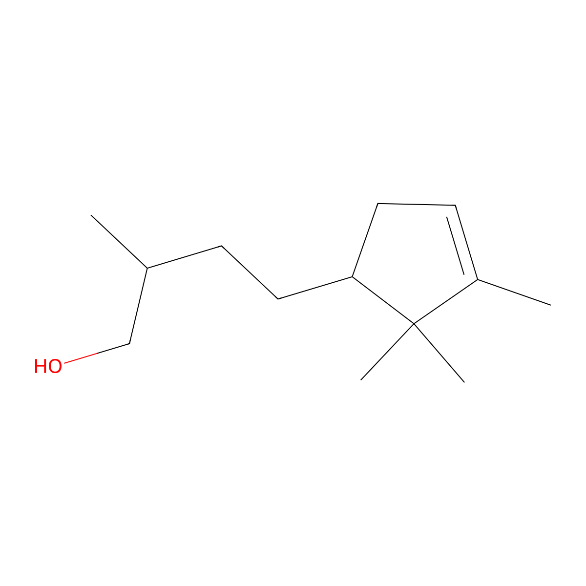 3-Cyclopentene-1-butanol, beta,2,2,3-tetramethyl- molecular structure, CAS 72089-08-8
