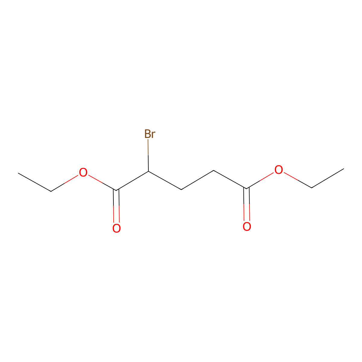 Diethyl 2-bromopentanedioate molecular structure, CAS 7209-00-9