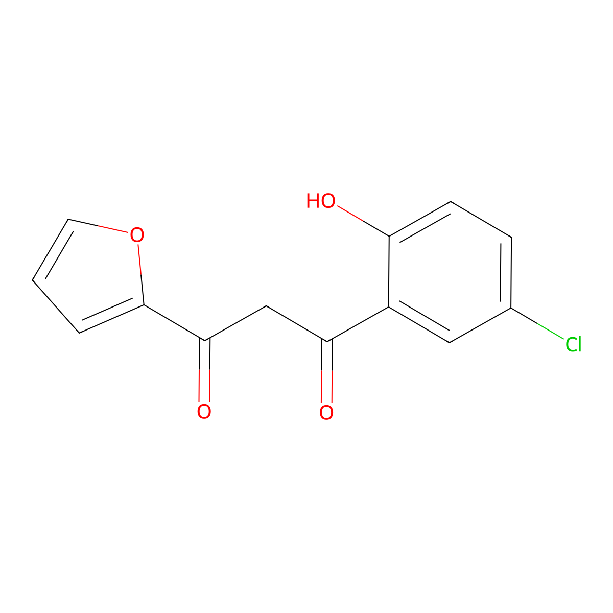1-(5-Chloro-2-hydroxyphenyl)-3-(2-furyl)propane-1,3-dione molecular structure, CAS 7209-68-9