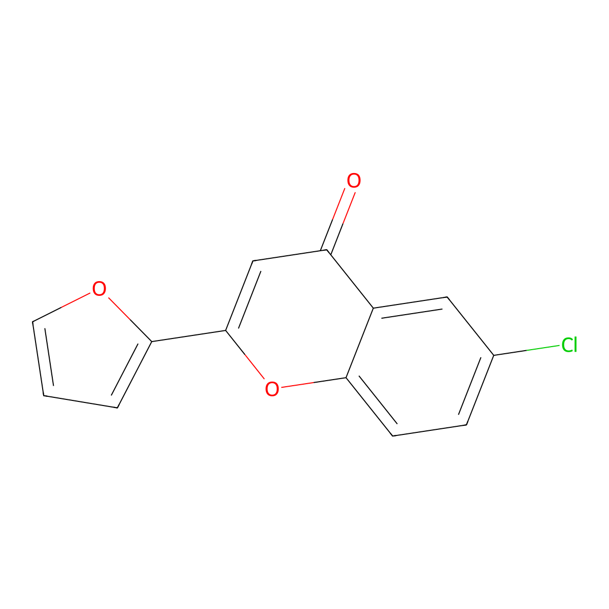 6-Chloro-2-furan-2-yl-chromen-4-one molecular structure, CAS 7209-73-6