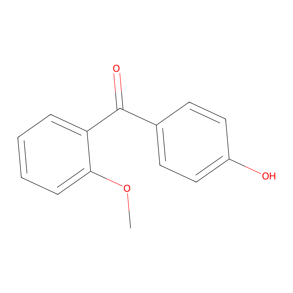 (4-Hydroxyphenyl)(2-methoxyphenyl)methanone molecular structure, CAS 72090-61-0