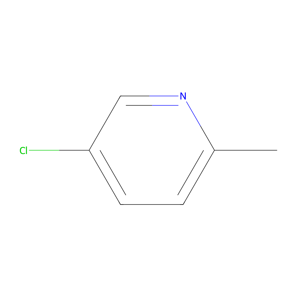 5-Chloro-2-methylpyridine molecular structure, CAS 72093-07-3