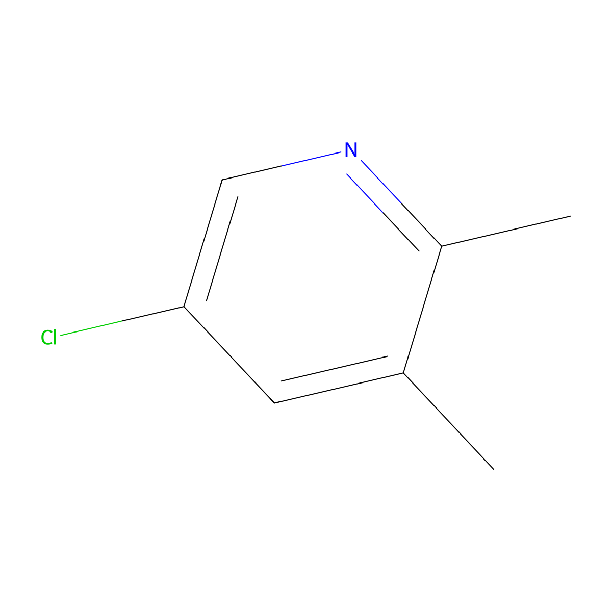 5-Chloro-2,3-dimethylpyridine molecular structure, CAS 72093-08-4
