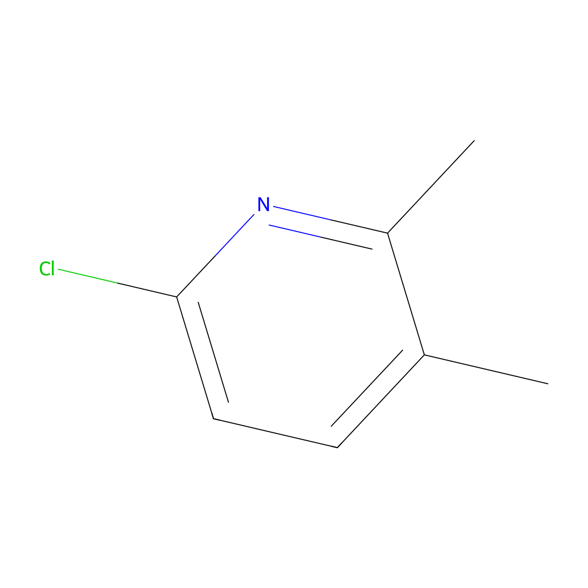 6-Chloro-2,3-dimethylpyridine molecular structure, CAS 72093-13-1