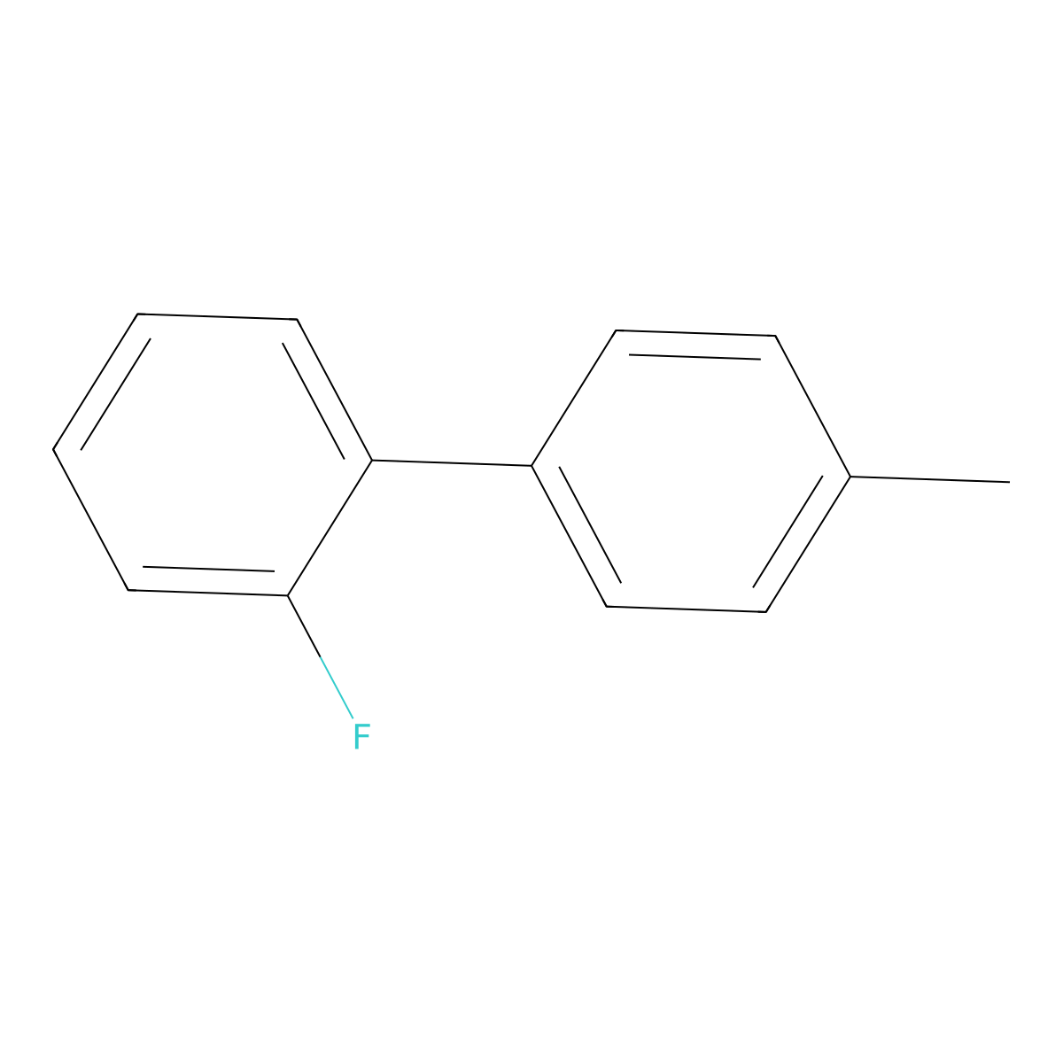 2-Fluoro-4'-methyl-1,1'-biphenyl molecular structure, CAS 72093-41-5