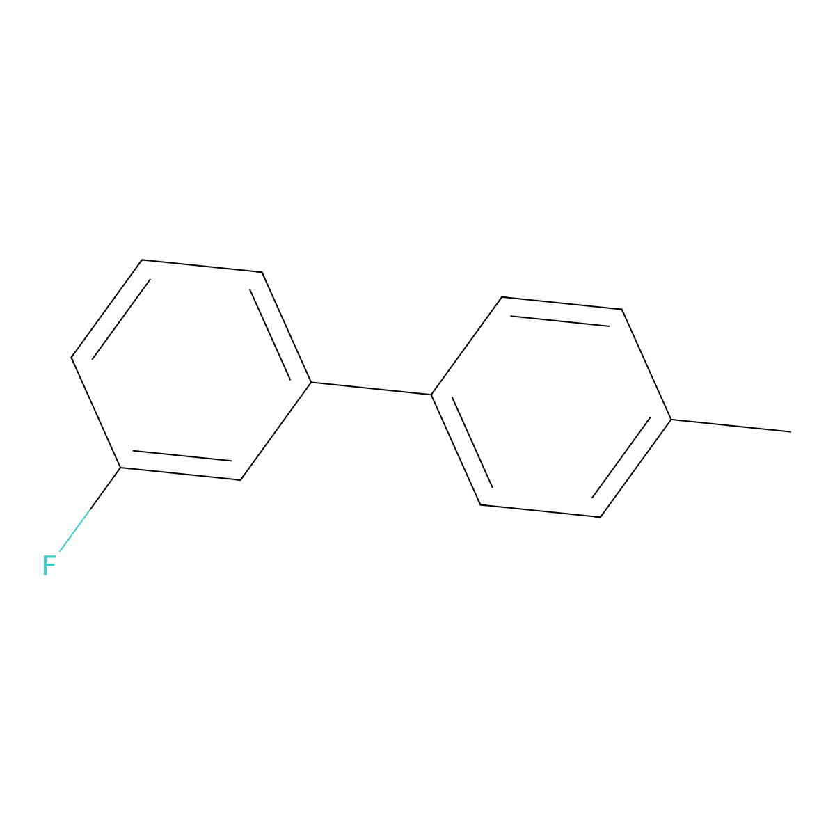 3-Fluoro-4'-methyl-1,1'-biphenyl molecular structure, CAS 72093-42-6