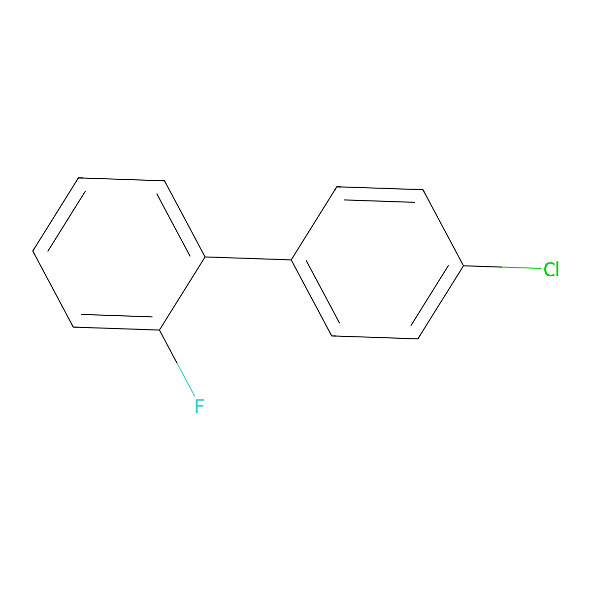 4'-Chloro-2-fluoro-1,1'-biphenyl molecular structure, CAS 72093-45-9