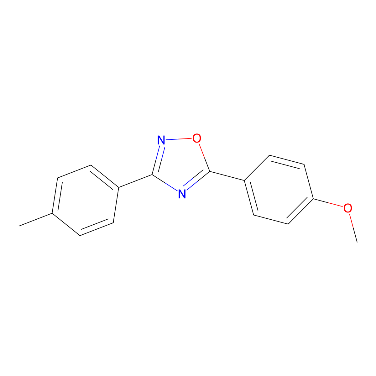 5-(4-Methoxyphenyl)-3-(4-methylphenyl)-1,2,4-oxadiazole molecular structure, CAS 72094-33-8