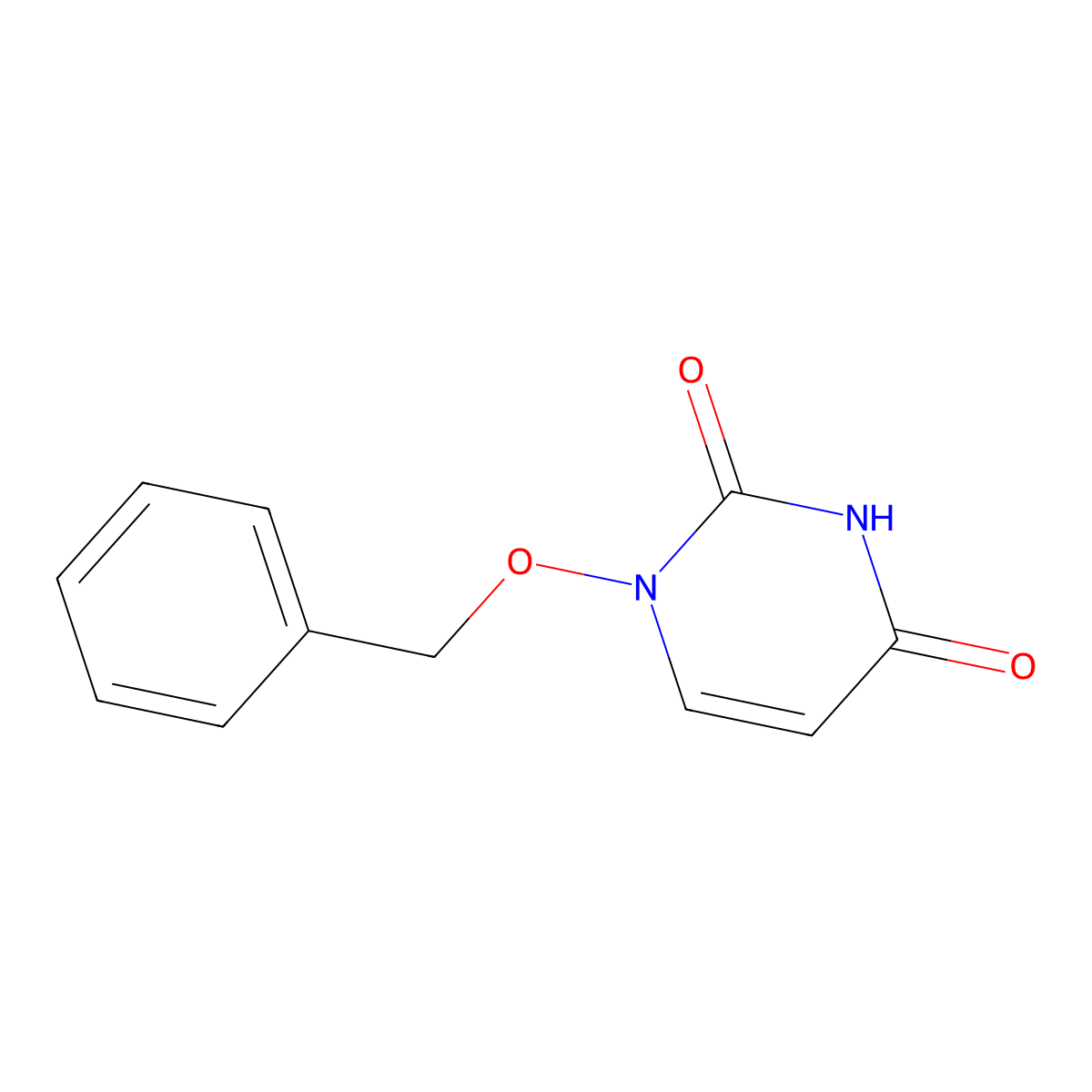 1-(benzyloxy)-2,4(1H,3H)-pyrimidinedione molecular structure, CAS 721-01-7