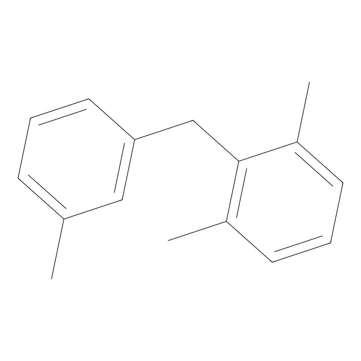 1,3-Dimethyl-2-[(3-methylphenyl)methyl]benzene molecular structure, CAS 721-34-6