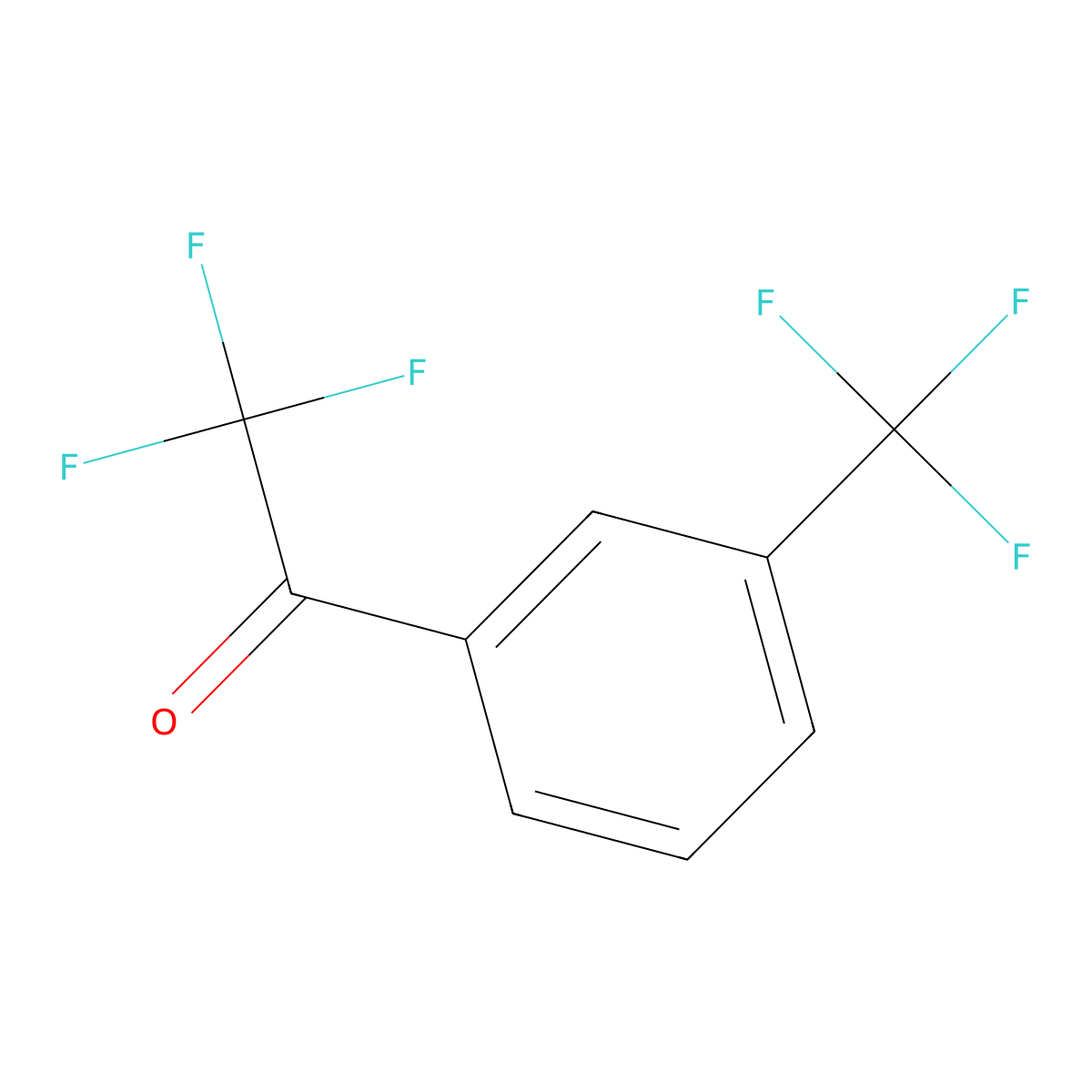 2,2,2-Trifluoro-3'-(trifluoromethyl)acetophenone molecular structure, CAS 721-37-9