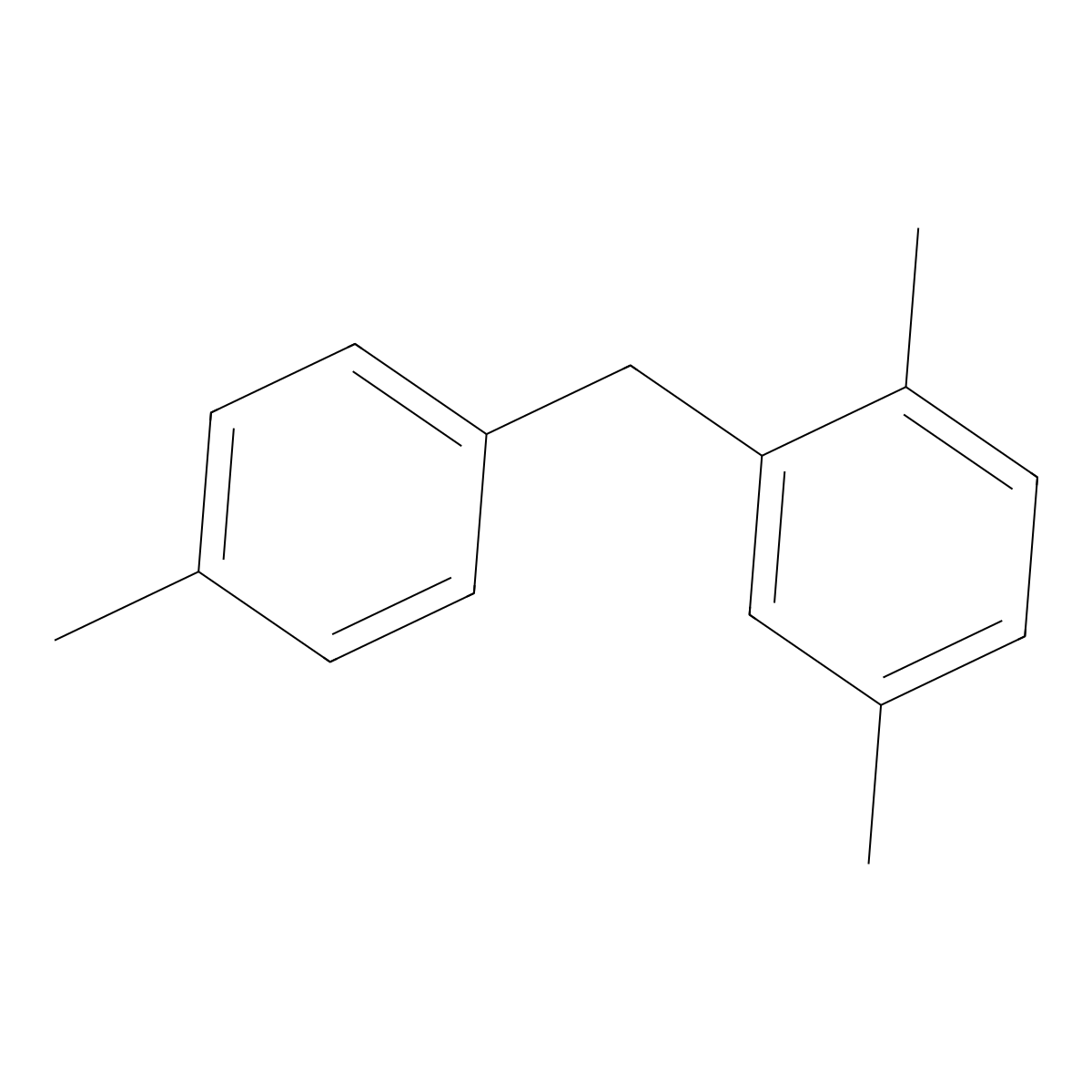 1,4-Dimethyl-2-[(4-methylphenyl)methyl]benzene molecular structure, CAS 721-45-9