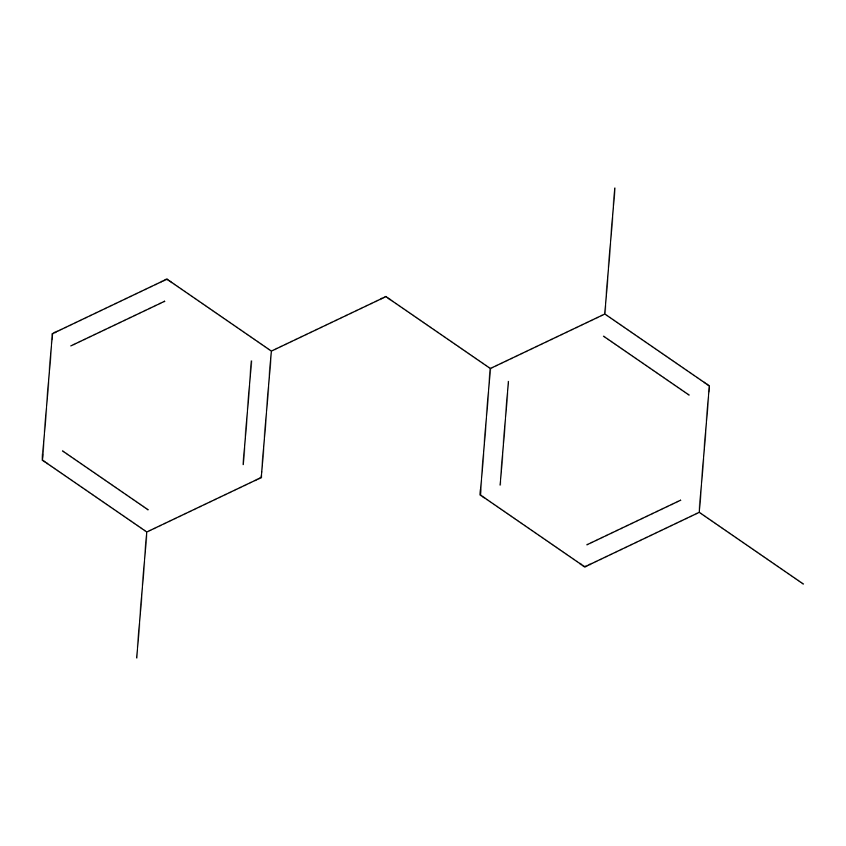 2,4-Dimethyl-1-[(3-methylphenyl)methyl]benzene molecular structure, CAS 721-54-0