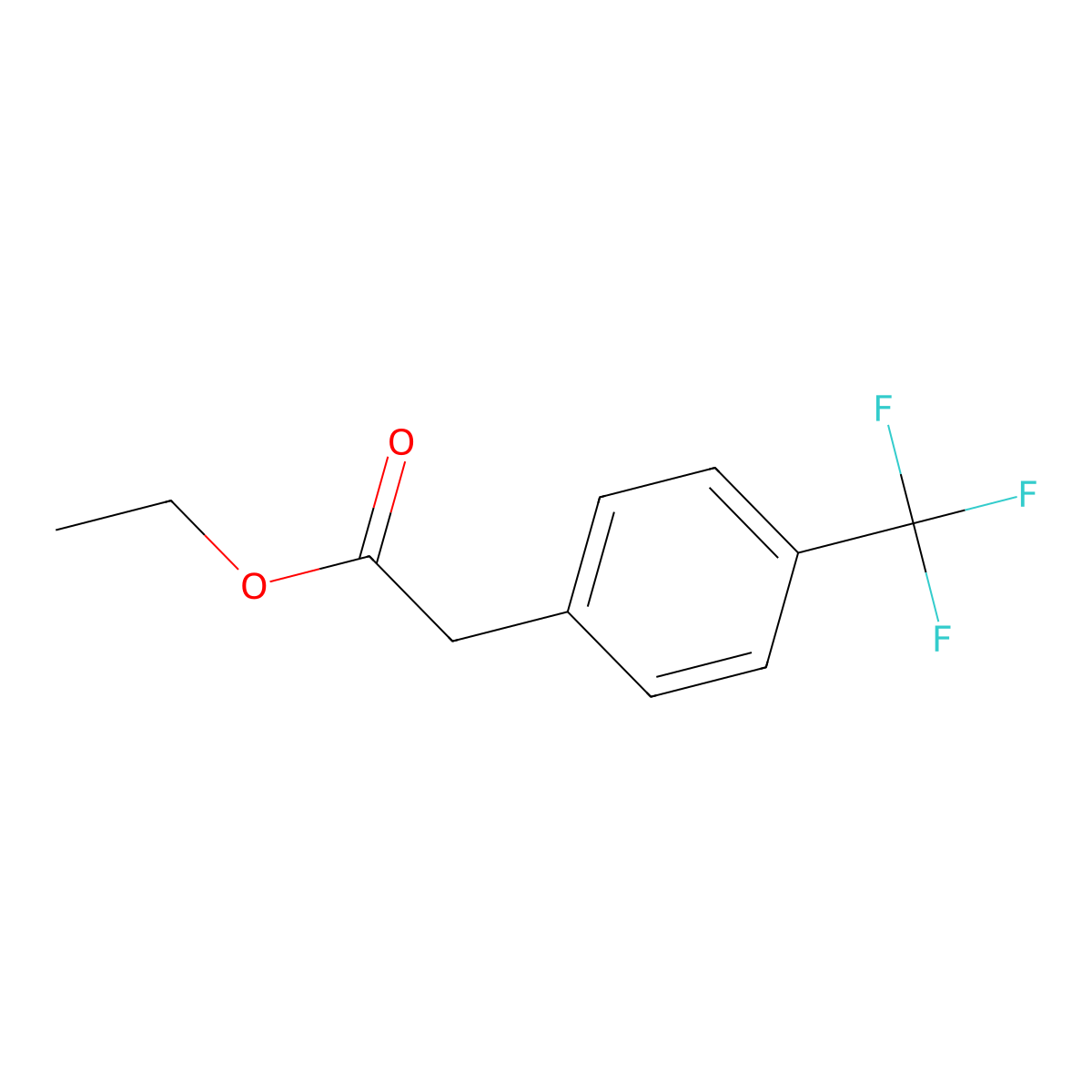 Ethyl (4-(trifluoromethyl)phenyl)acetate molecular structure, CAS 721-63-1