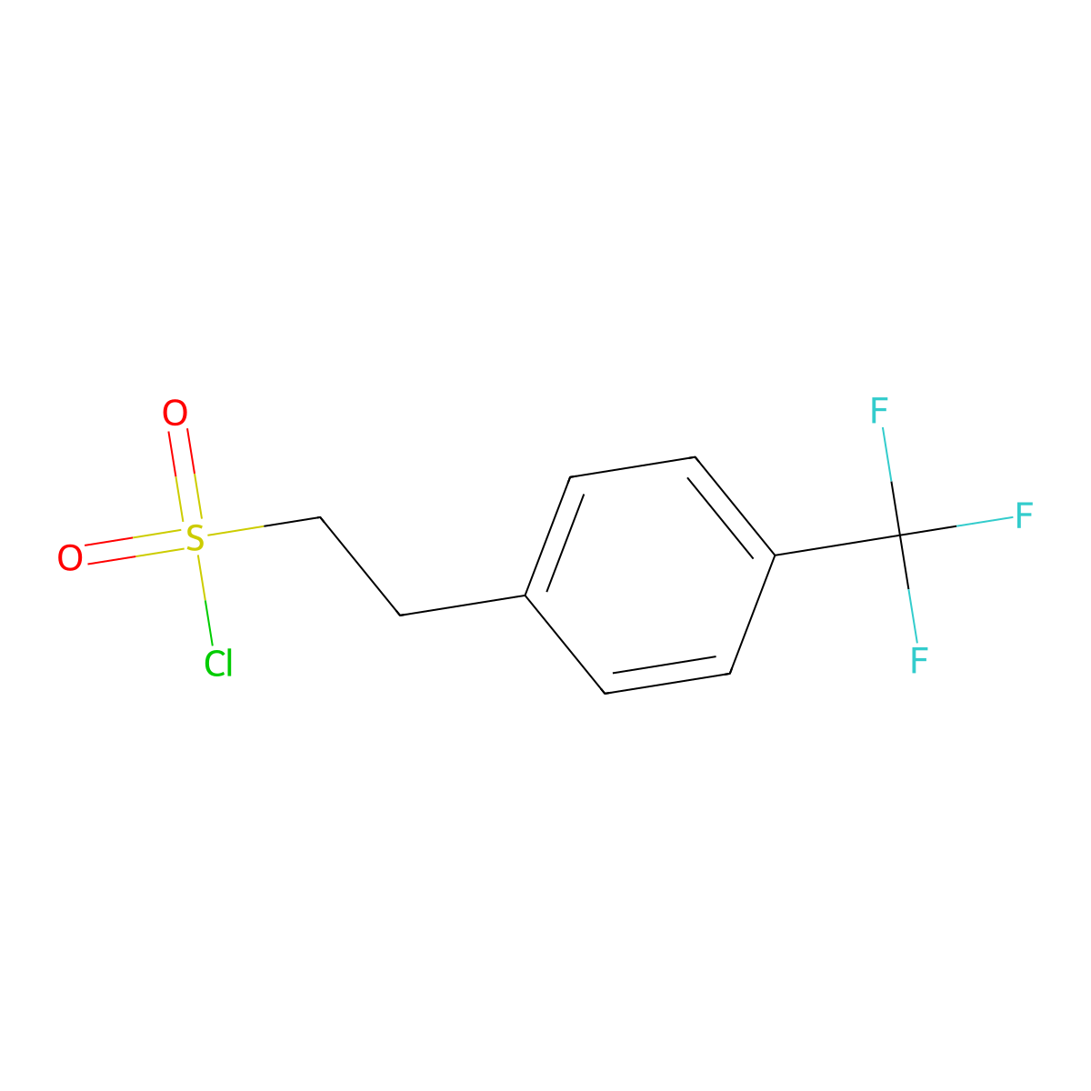 4-(Trifluoromethyl)benzeneethanesulfonyl chloride molecular structure, CAS 721-64-2