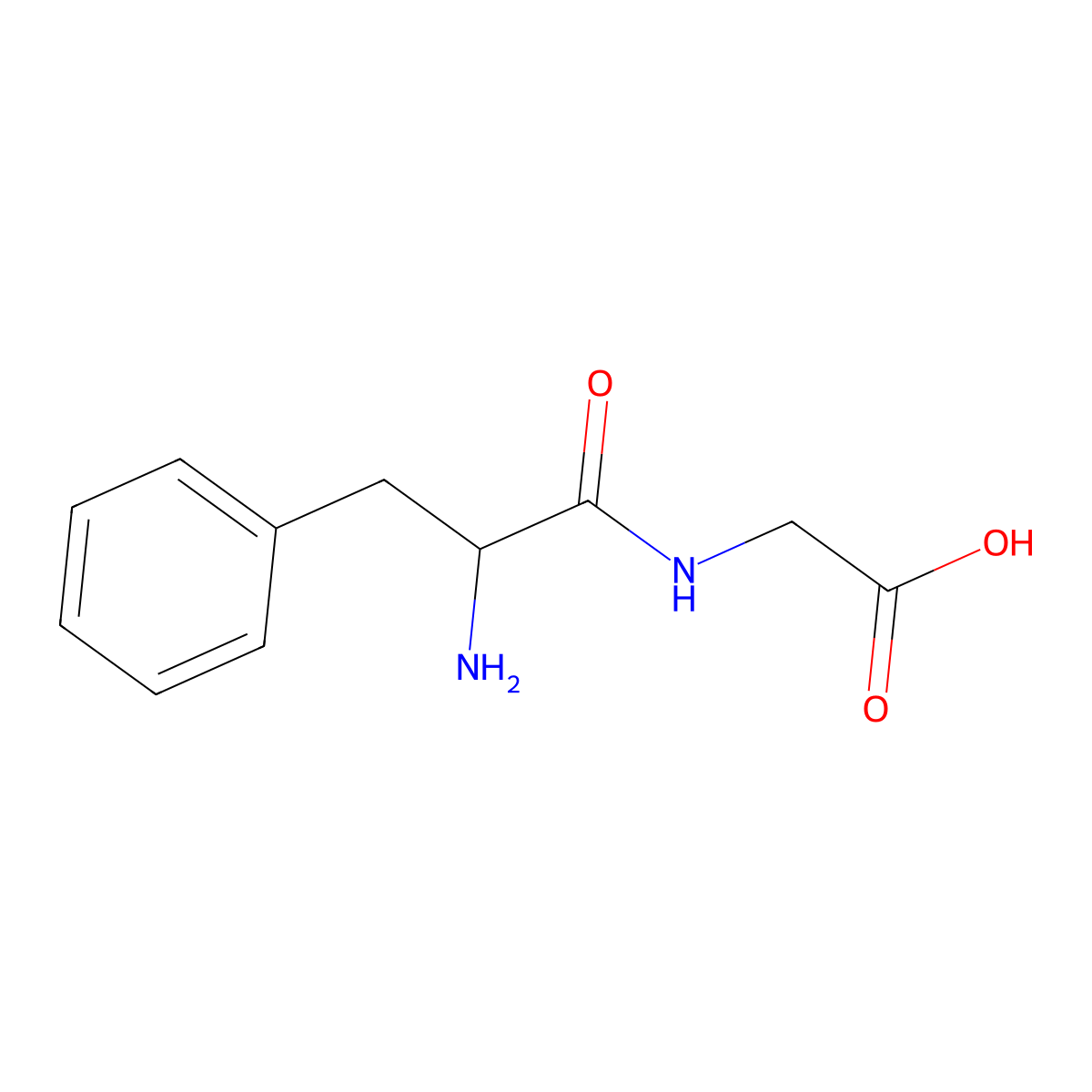 Glycine, N-L-phenylalanyl- molecular structure, CAS 721-90-4