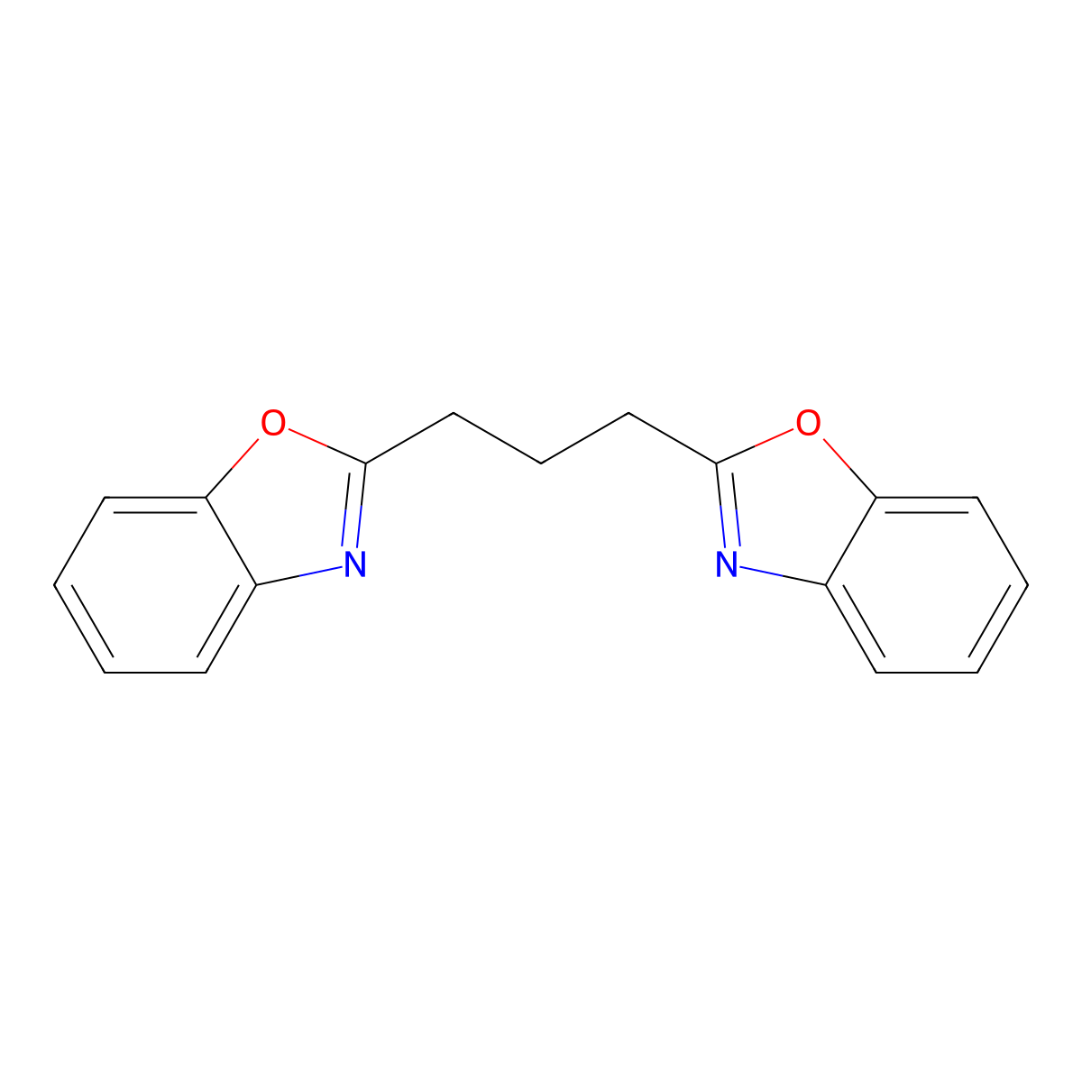 Benzoxazole, 2,2'-(1,3-propanediyl)bis- molecular structure, CAS 7210-09-5