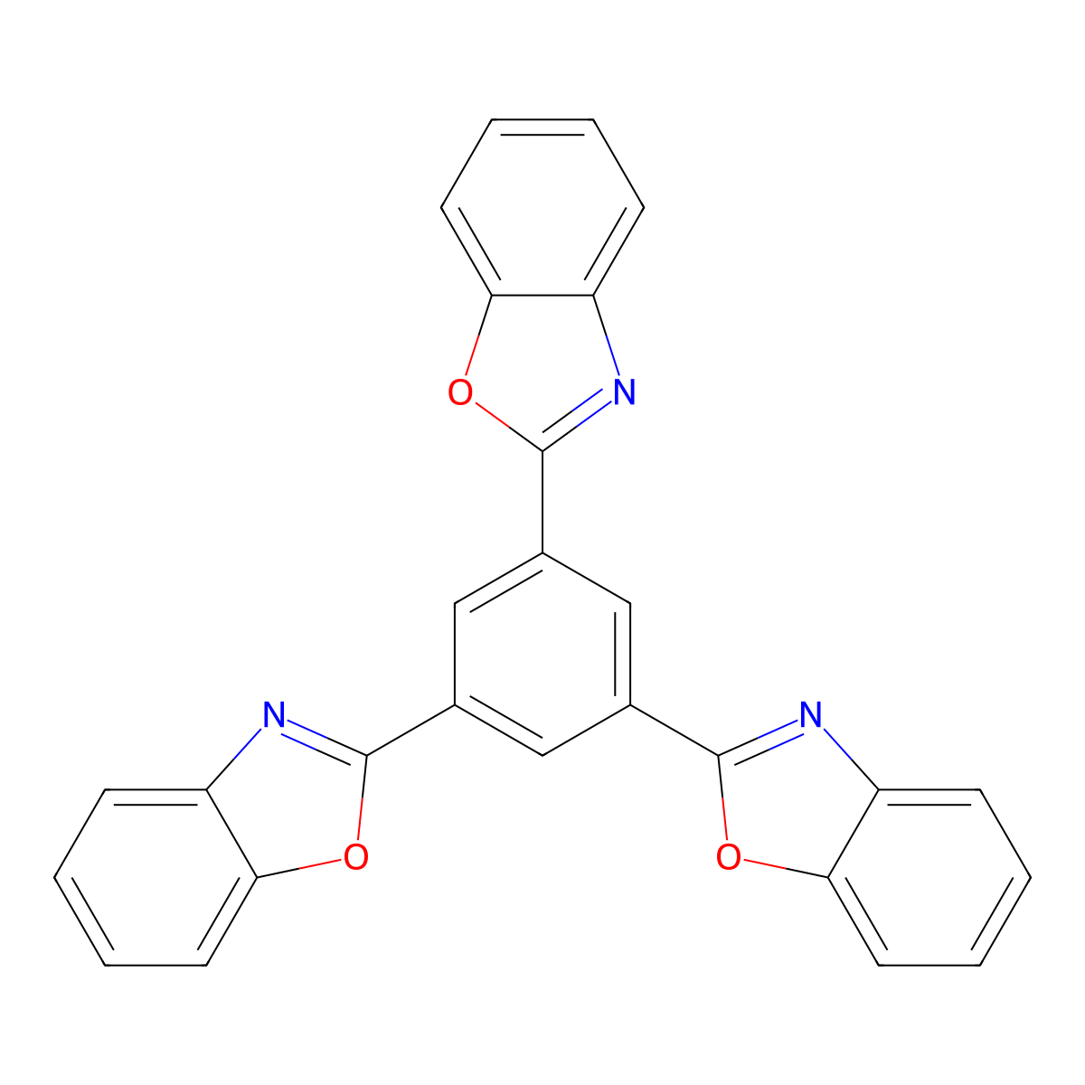 2-[3,5-Di(1,3-benzoxazol-2-yl)phenyl]-1,3-benzoxazole molecular structure, CAS 7210-36-8