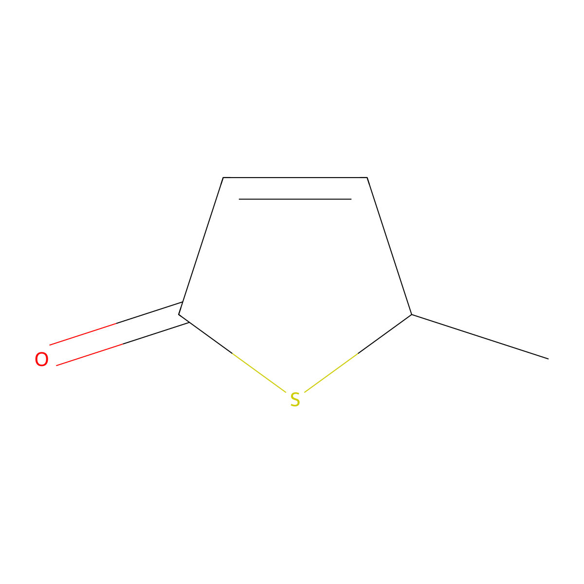 2(5H)-Thiophenone, 5-methyl- molecular structure, CAS 7210-64-2
