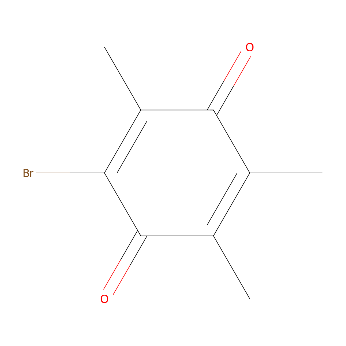 Bromotrimethyl-p-benzoquinone molecular structure, CAS 7210-68-6