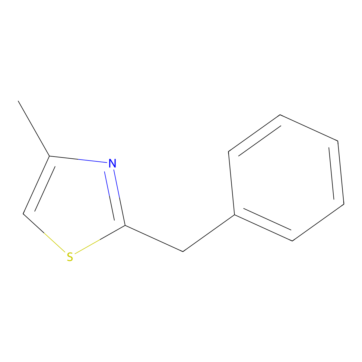 2-Benzyl-4-methyl-1,3-thiazole molecular structure, CAS 7210-74-4